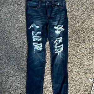 Dark wash jeans, size 8 and short